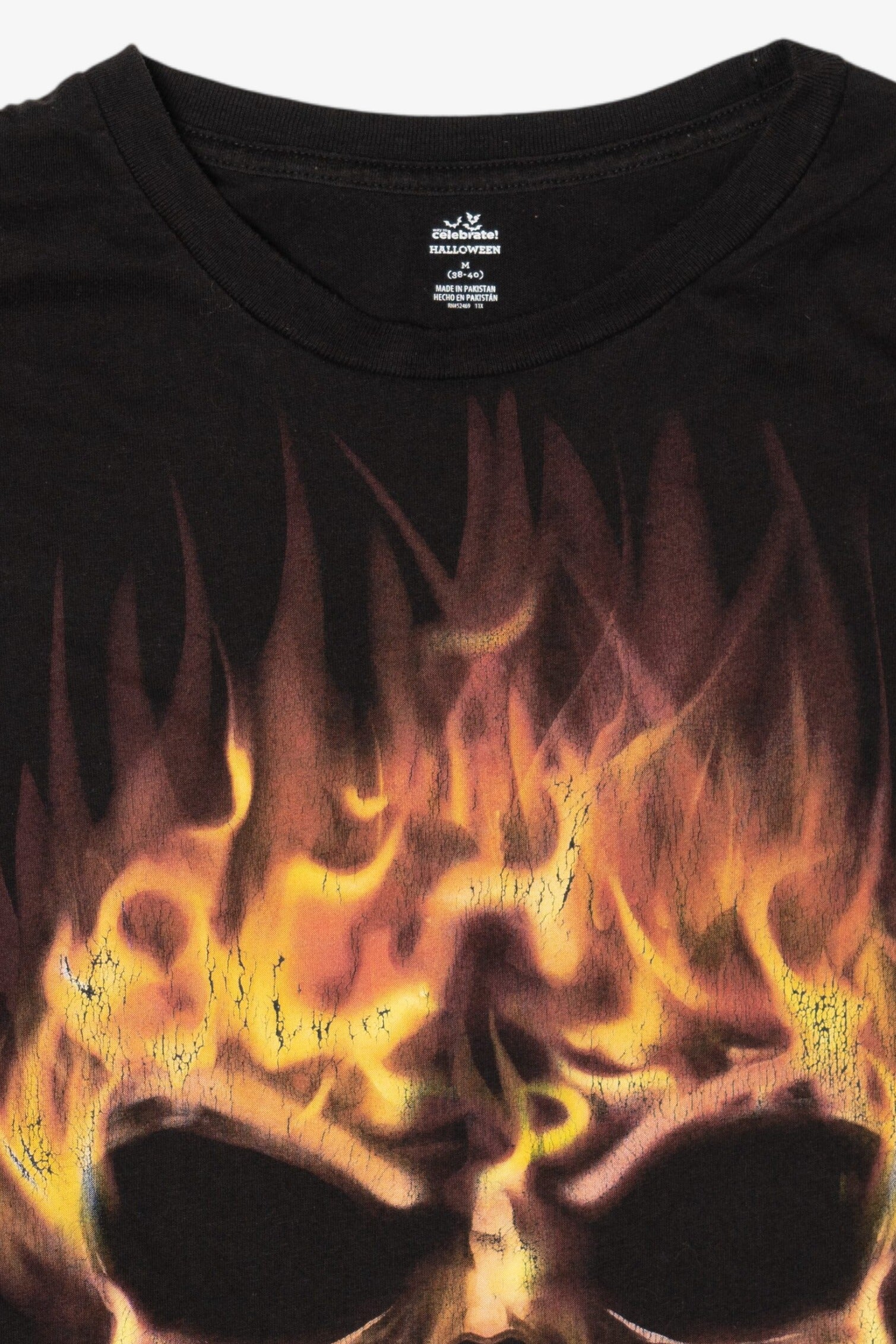 Flaming Skull Halloween T-Shirt (2020s)