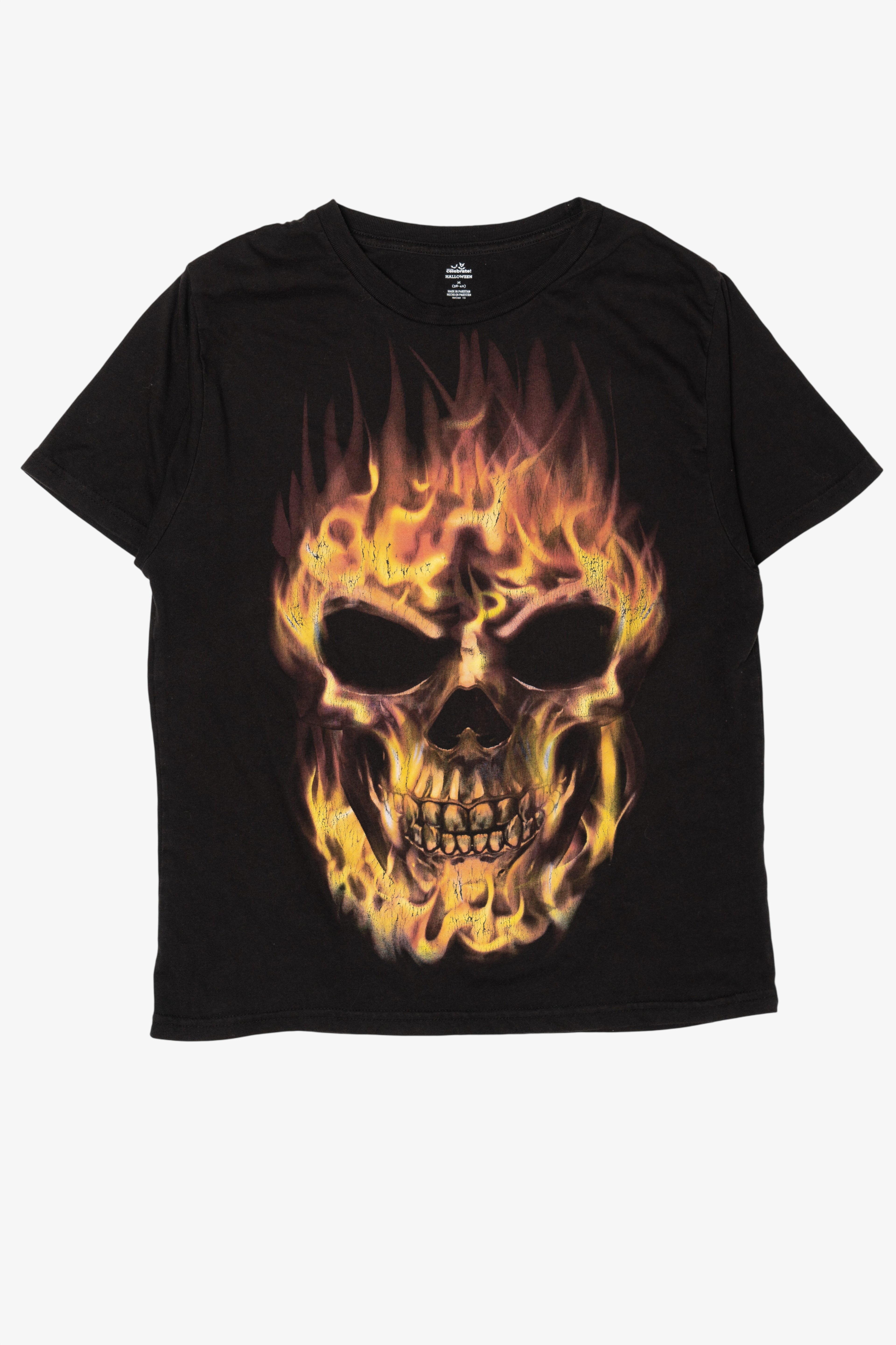Flaming Skull Halloween T-Shirt (2020s)