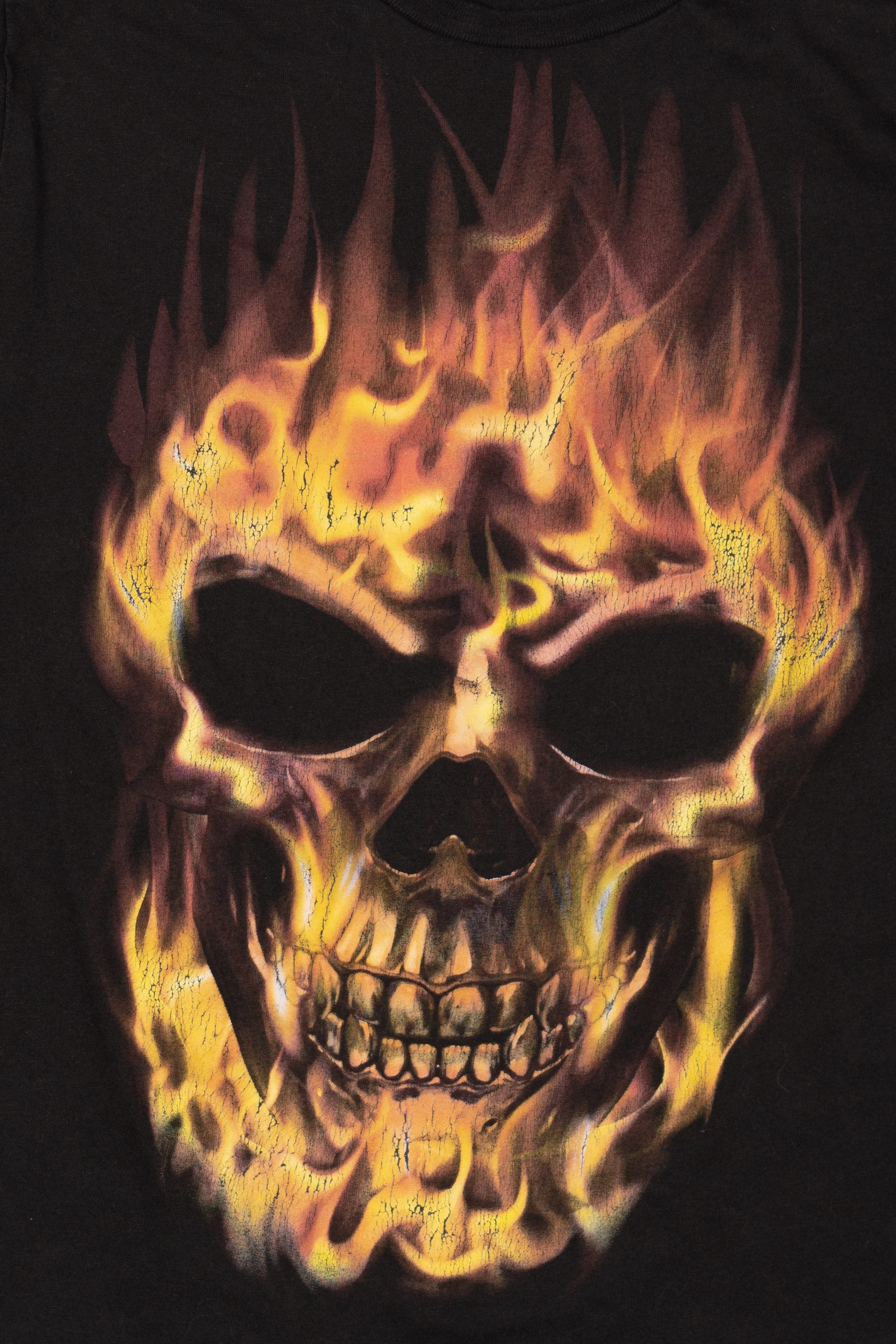 Flaming Skull Halloween T-Shirt (2020s)
