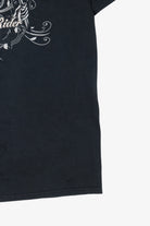 "Death Rider" Grim Reaper Skeleton On Motorcycle T-Shirt (2010s)