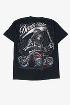 "Death Rider" Grim Reaper Skeleton On Motorcycle T-Shirt (2010s)