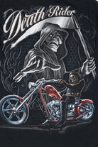 "Death Rider" Grim Reaper Skeleton On Motorcycle T-Shirt (2010s)