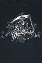 "Death Rider" Grim Reaper Skeleton On Motorcycle T-Shirt (2010s)