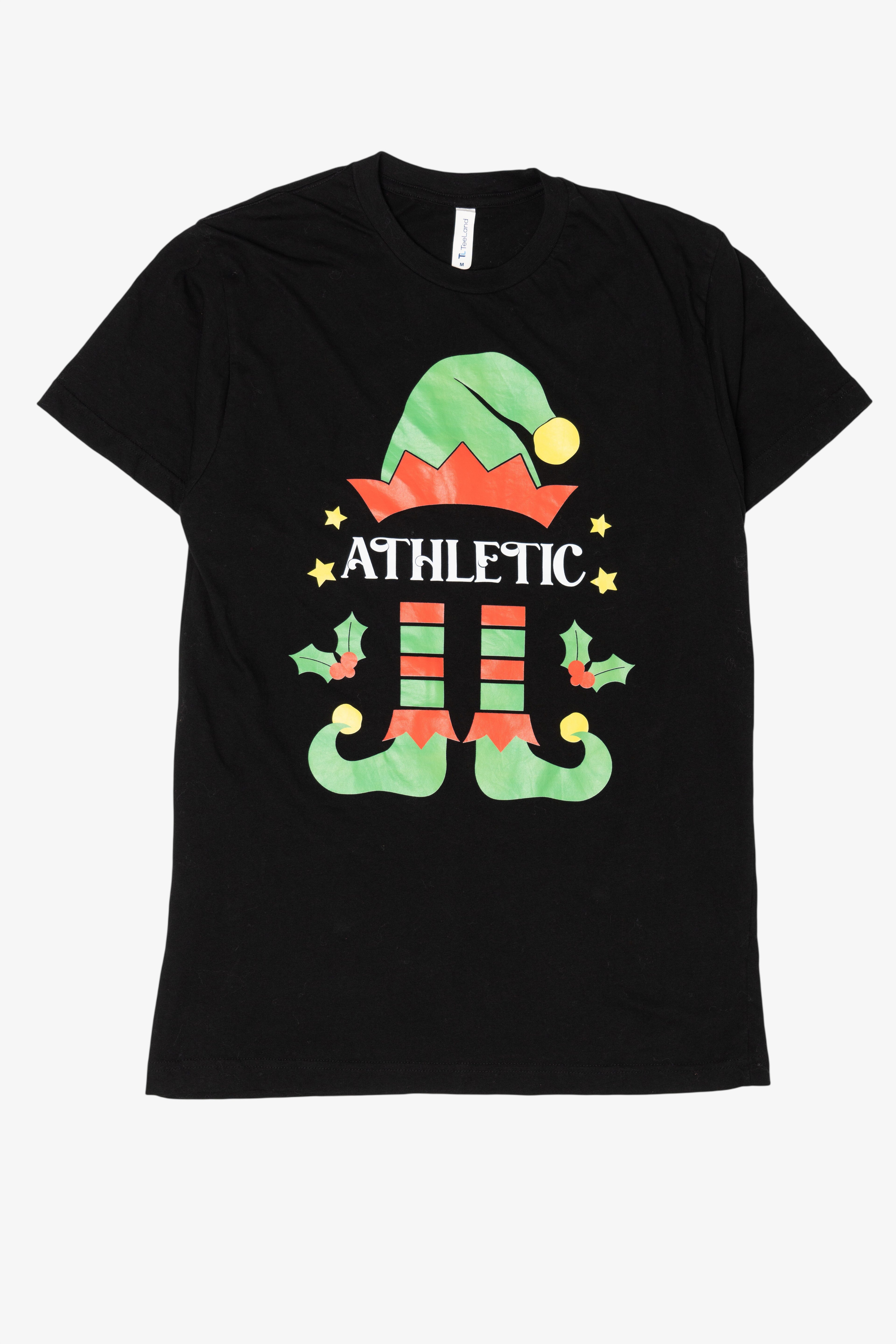 "Athletic" Christmas Elf Holiday T-Shirt (2020s)