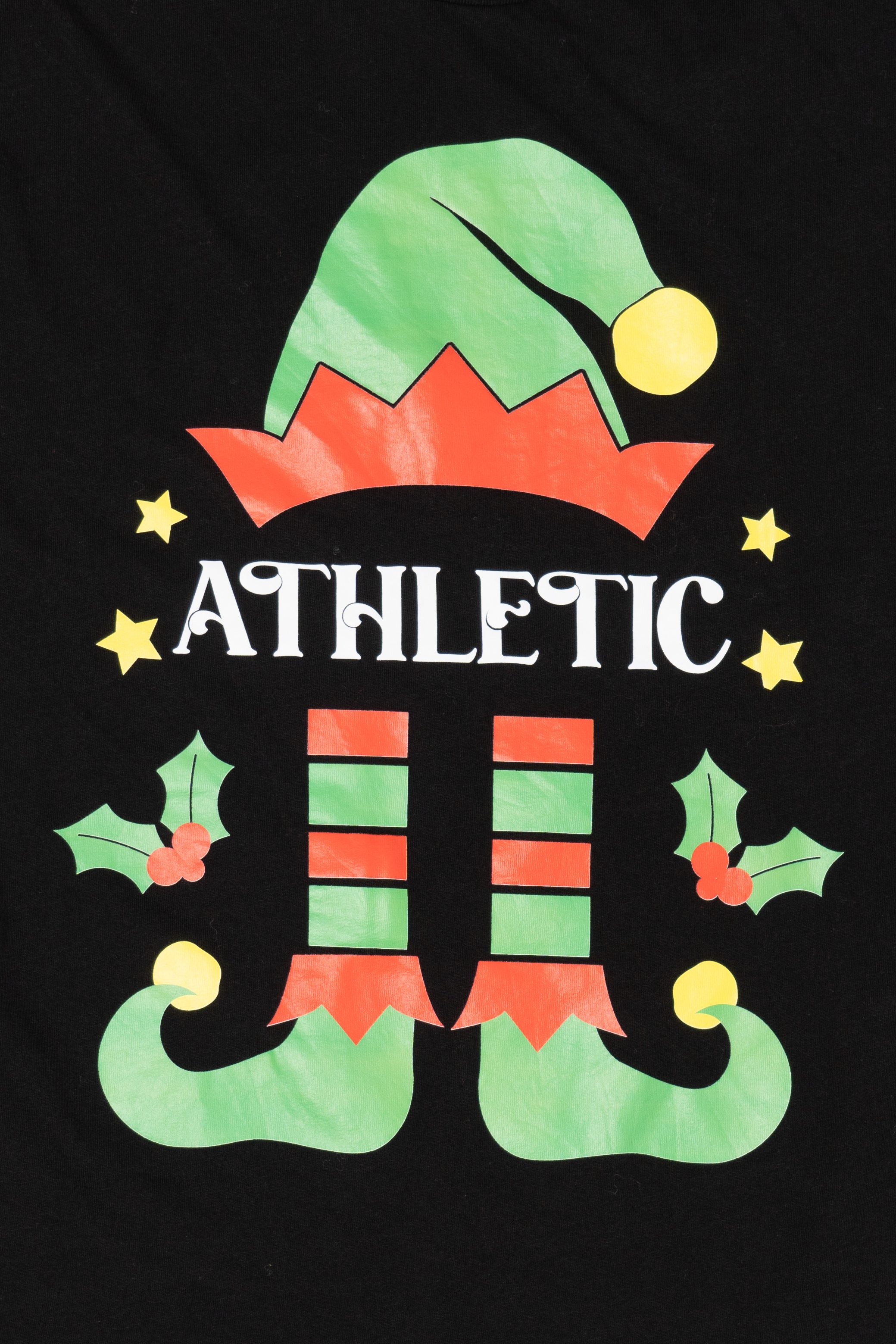 "Athletic" Christmas Elf Holiday T-Shirt (2020s)