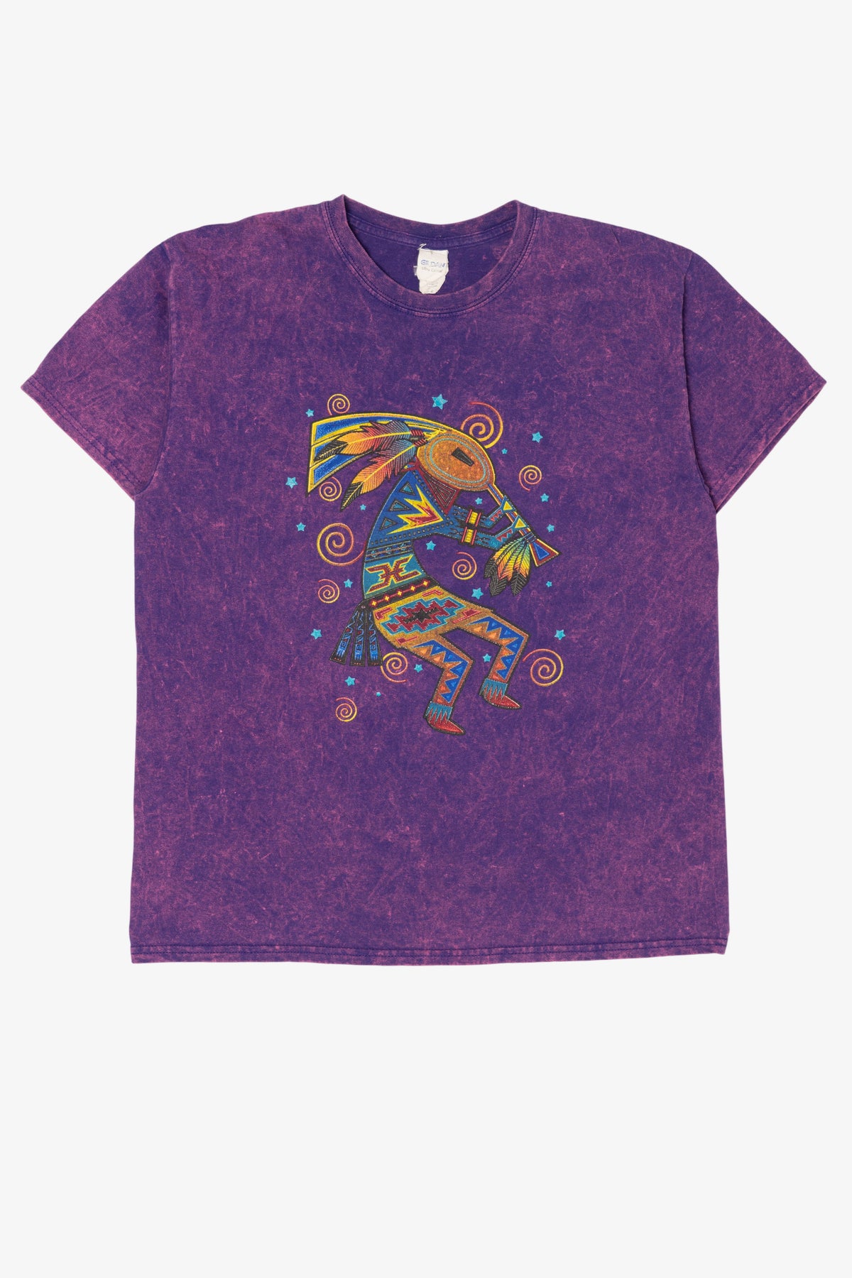 Vintage Purple Acid Wash Kokopelli T-Shirt (2000s)