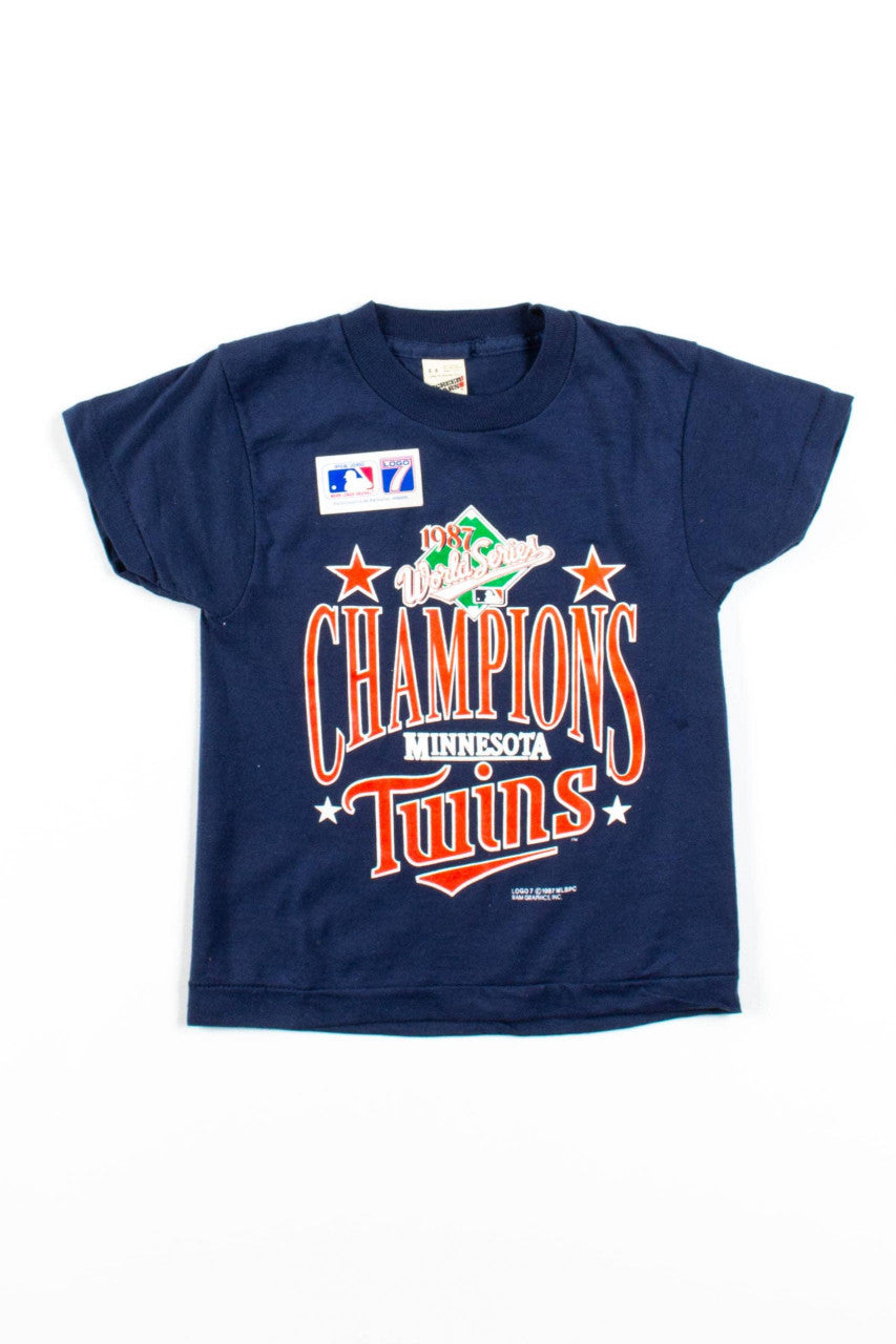 Vintage Twins World Series Kids T-Shirt (1987) 1