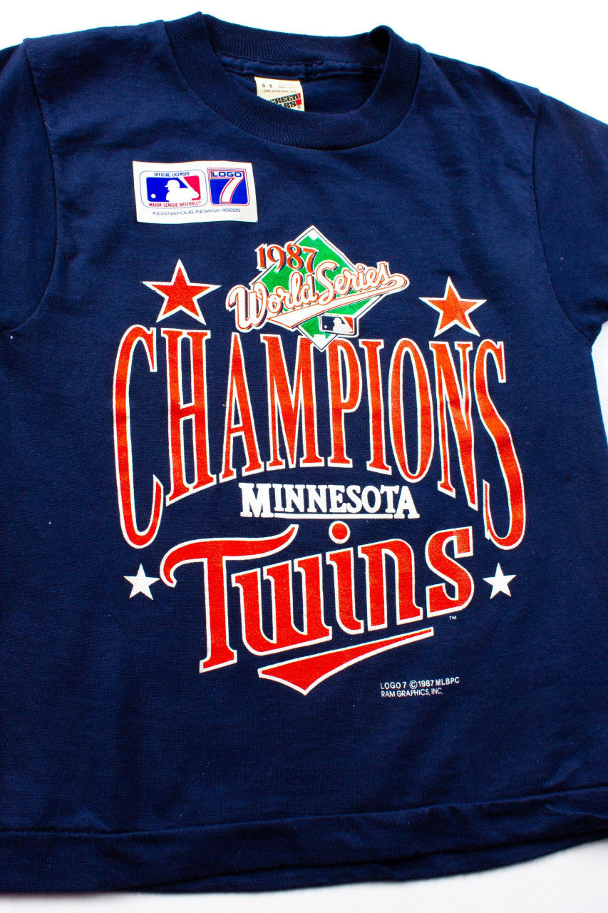 Vintage Twins World Series Kids T-Shirt (1987) 1