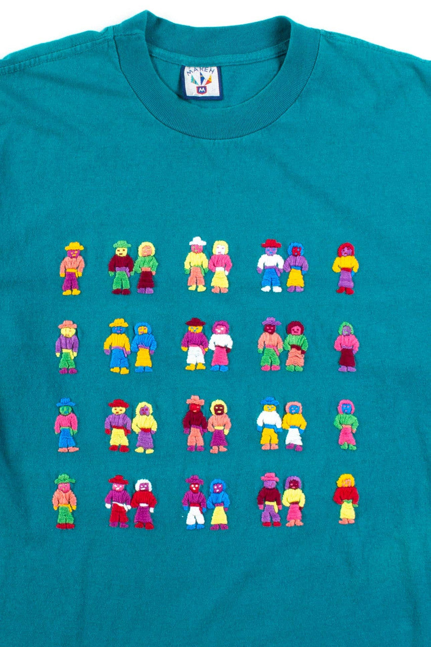 Embroidered People Vintage T-Shirt
