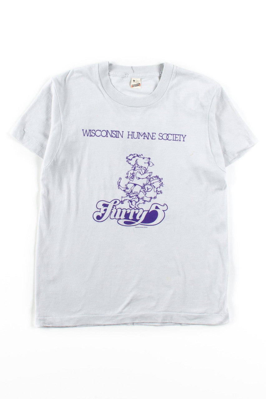 Wisconsin Humane Society Furry 5 Vintage T-Shirt (1980s)