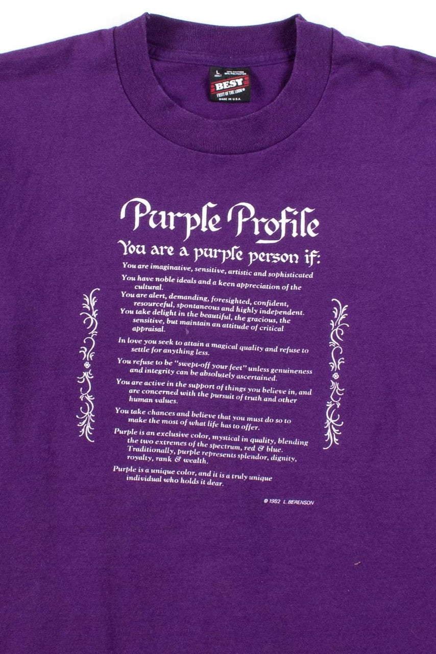 Vintage Purple Profile T-Shirt