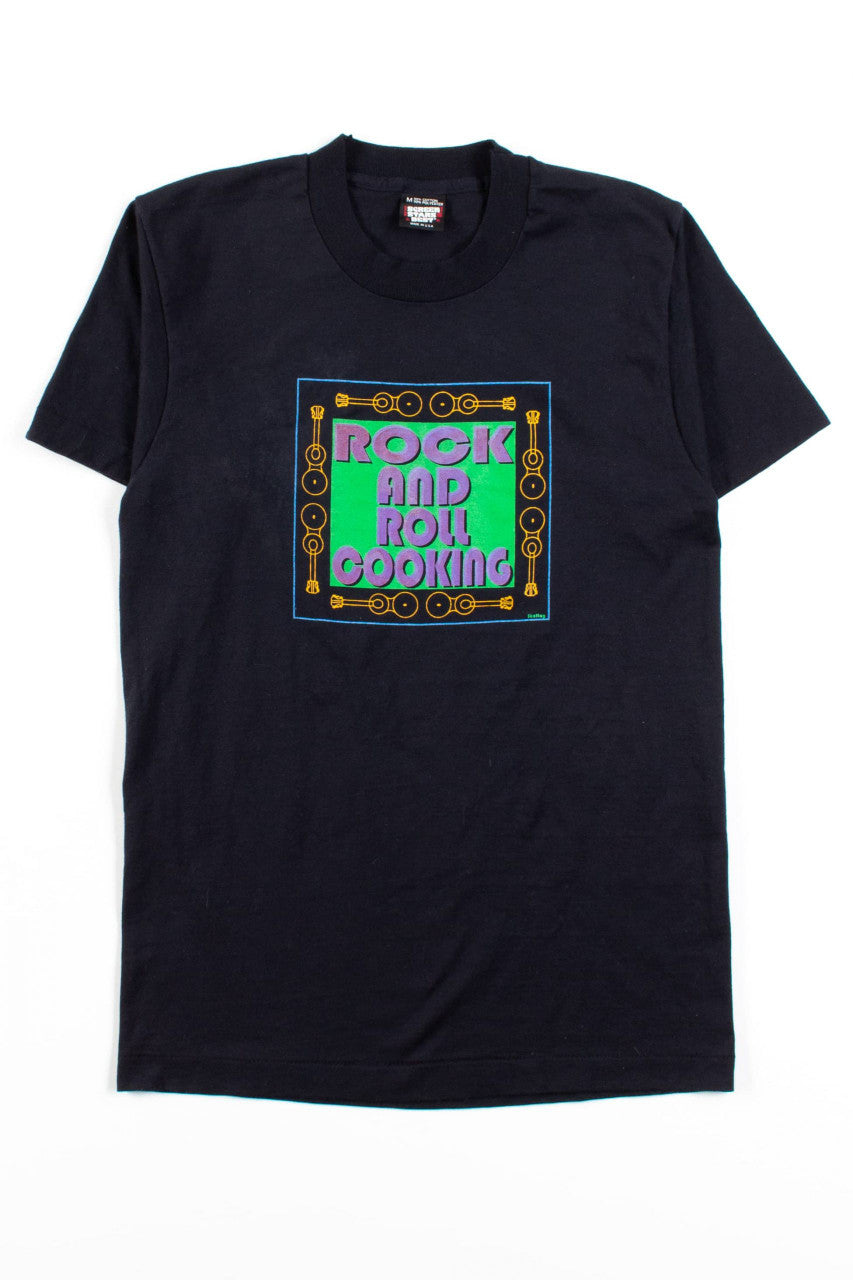 Vintage Rock And Roll Cooking T-Shirt