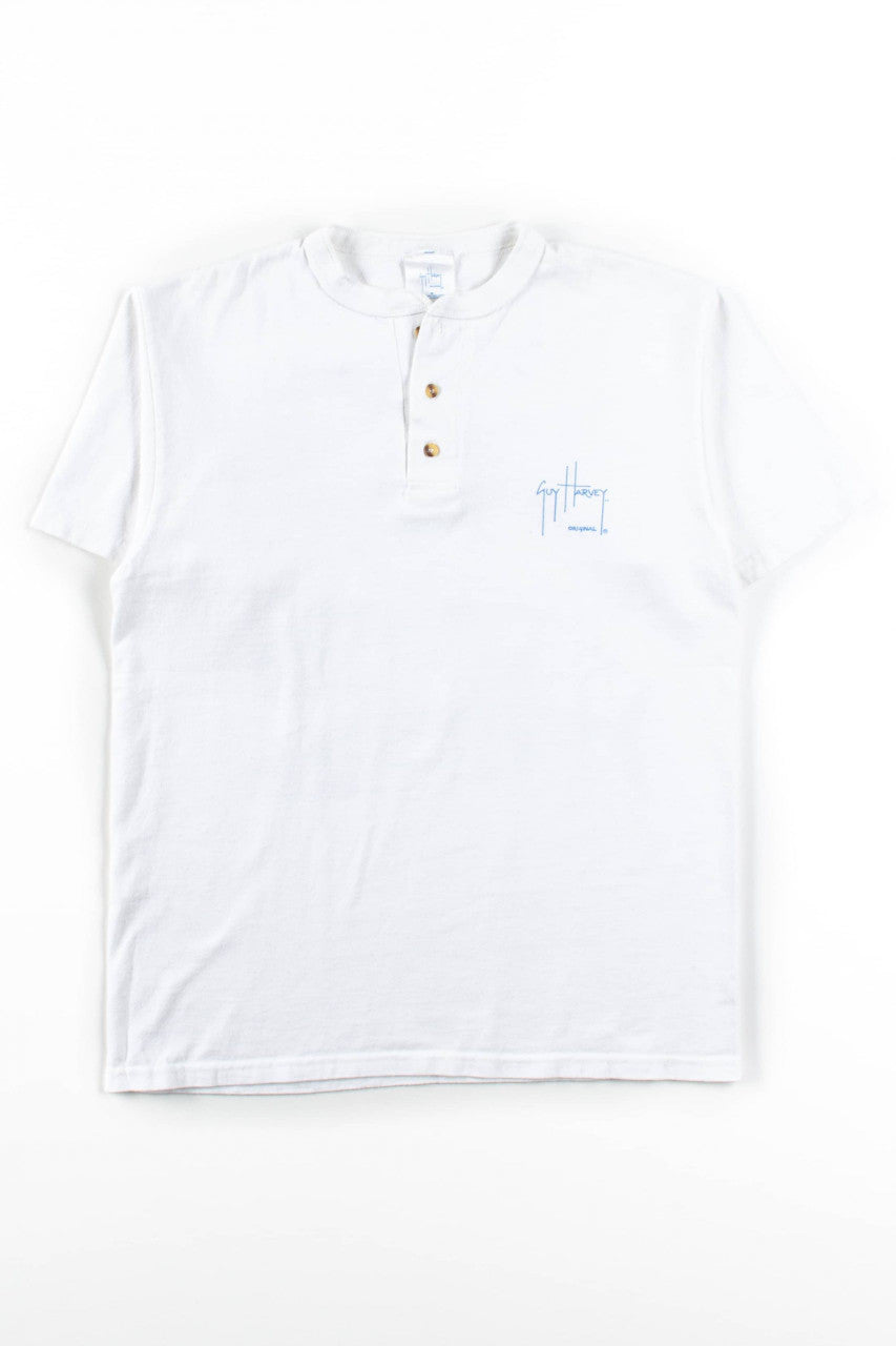 Vintage Guy Harvey Fish Henley T-Shirt