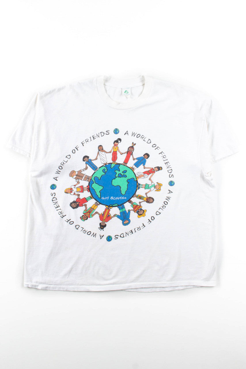 Vintage Girl Scouts World Of Friends T-Shirt