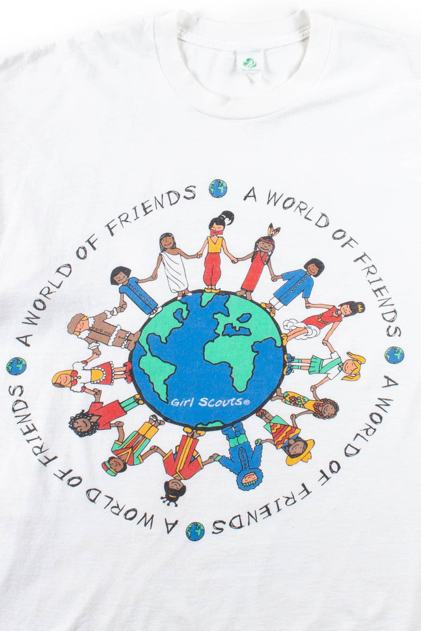 Vintage Girl Scouts World Of Friends T-Shirt