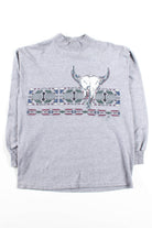 Vintage Long Sleeve Buffalo Skull T-Shirt (1993)