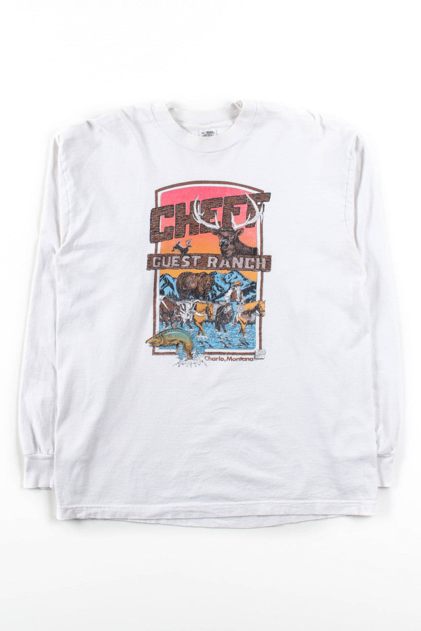 Cheff Guest Ranch Long Sleeve Vintage T-Shirt