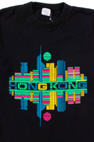 Vintage Neon Hong Kong Skyline T-Shirt