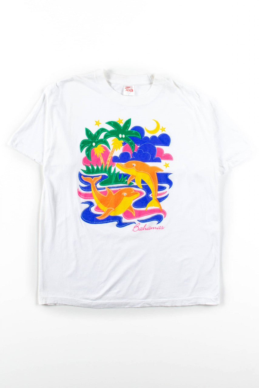 Vintage Bahamas Neon Dolphins T-Shirt
