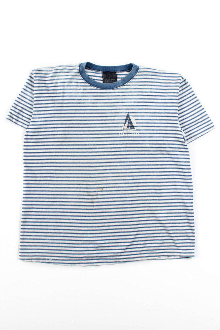 Vintage Los Angeles Sailboat Striped T-Shirt