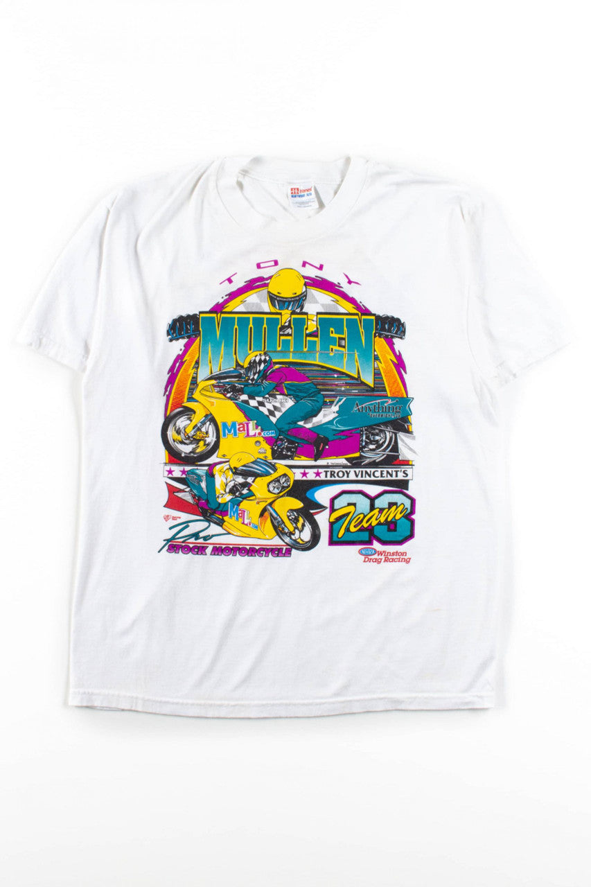 Vintage Tony Mullen Pro Stock Motorcycle T-Shirt