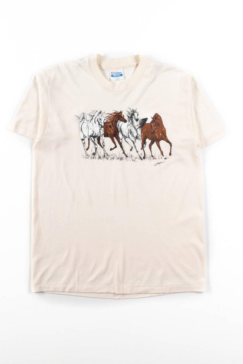 Vintage Running Horses T-Shirt
