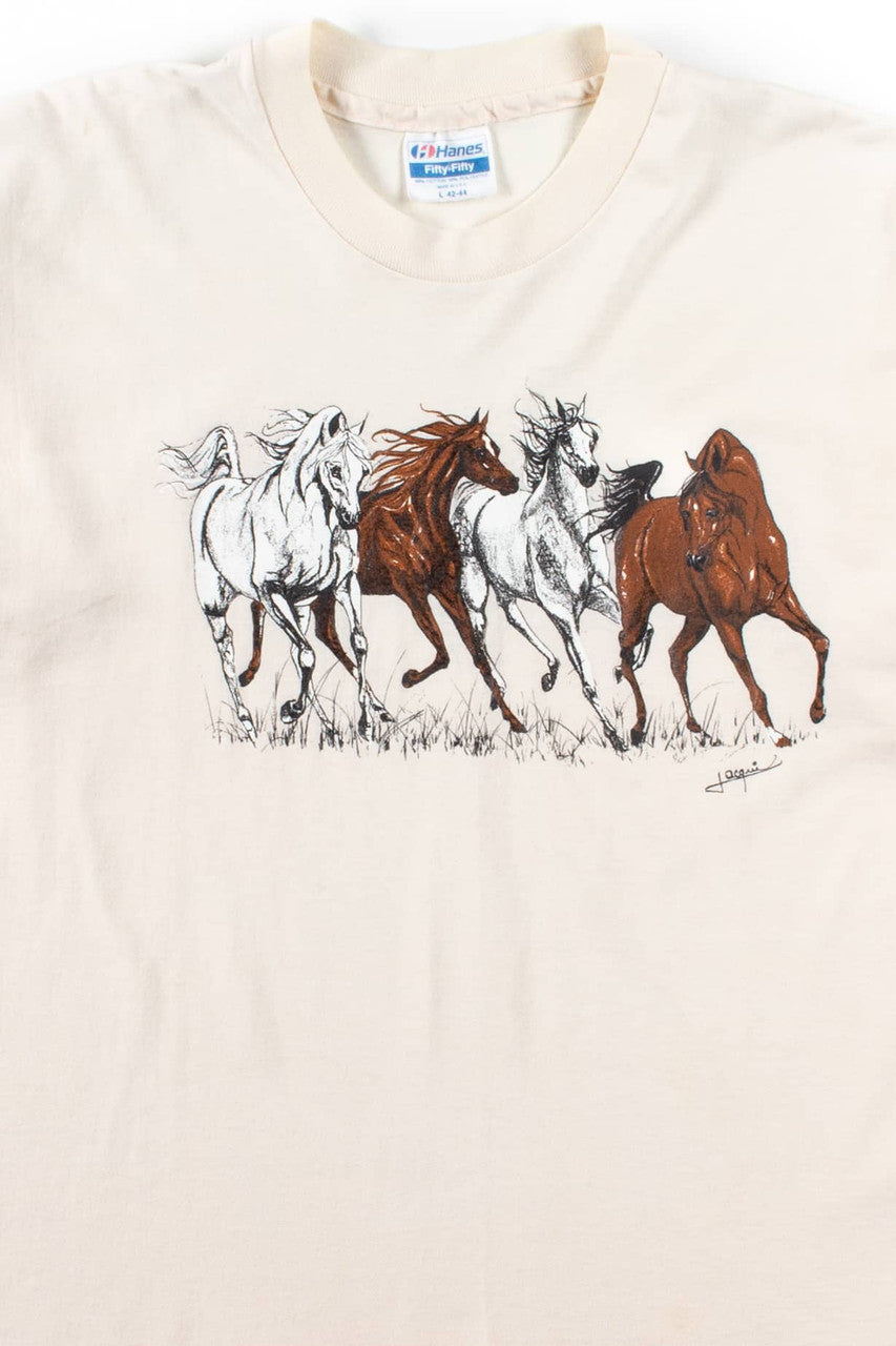 Vintage Running Horses T-Shirt