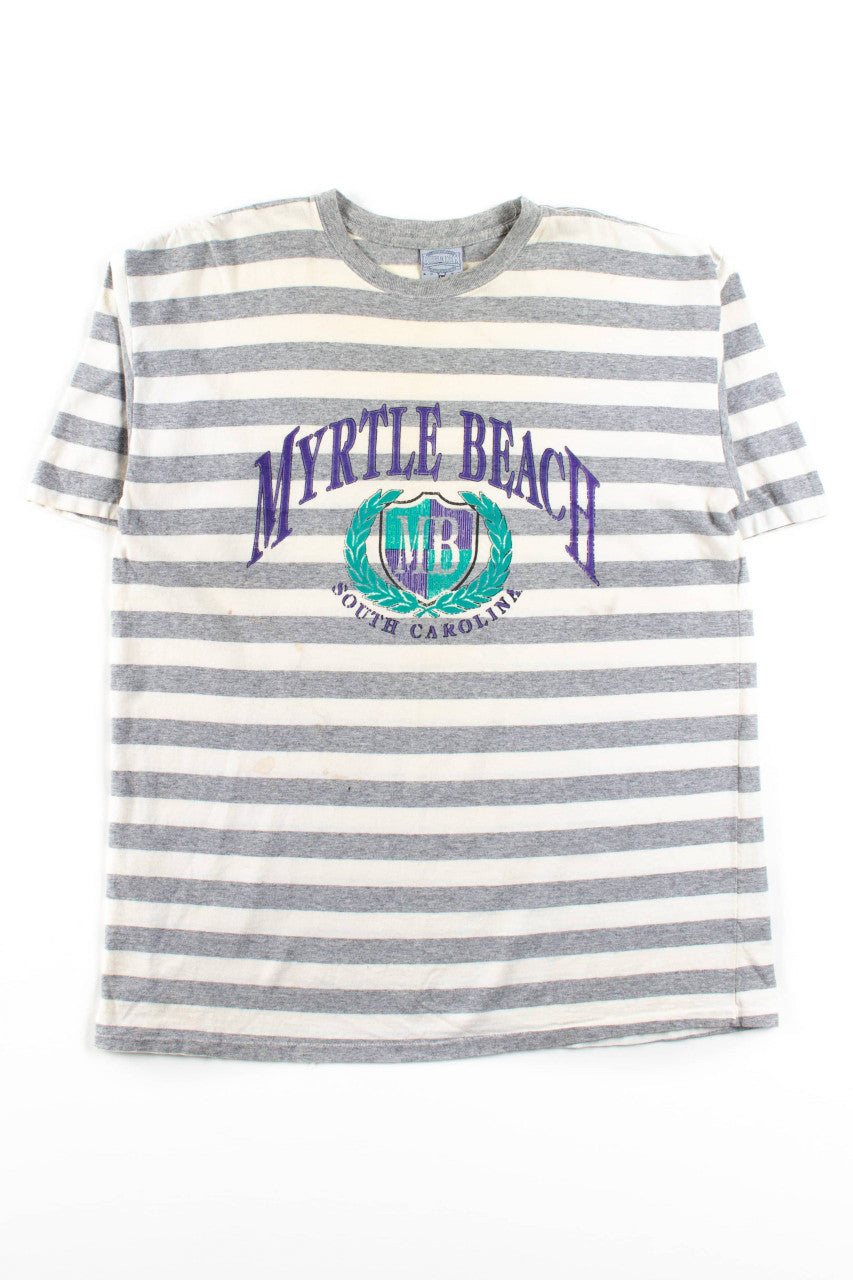 Vintage Myrtle Beach Striped T-Shirt