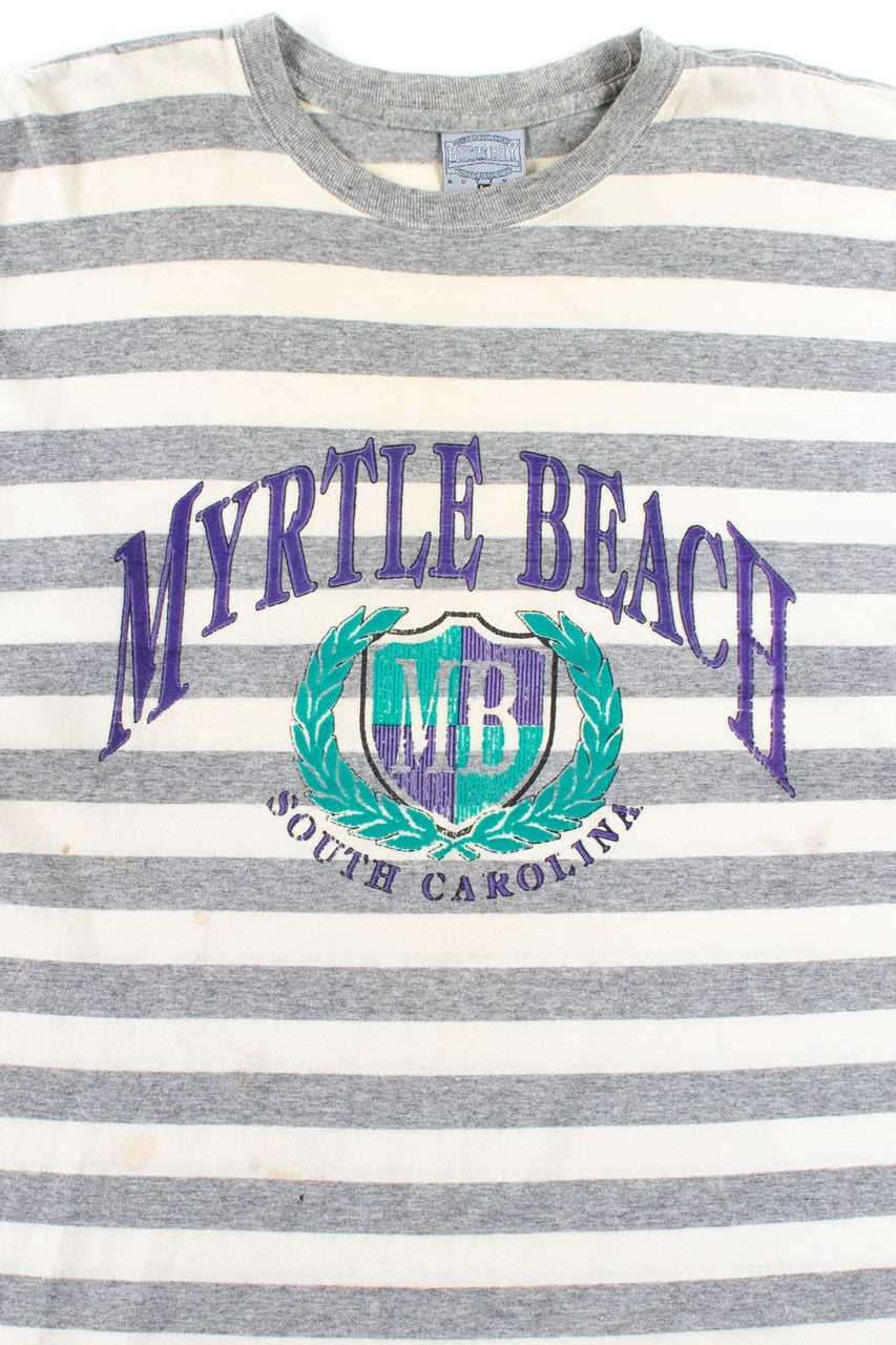 Vintage Myrtle Beach Striped T-Shirt