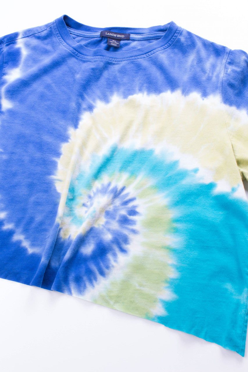 Blue Swirl Cropped Boy's Tee