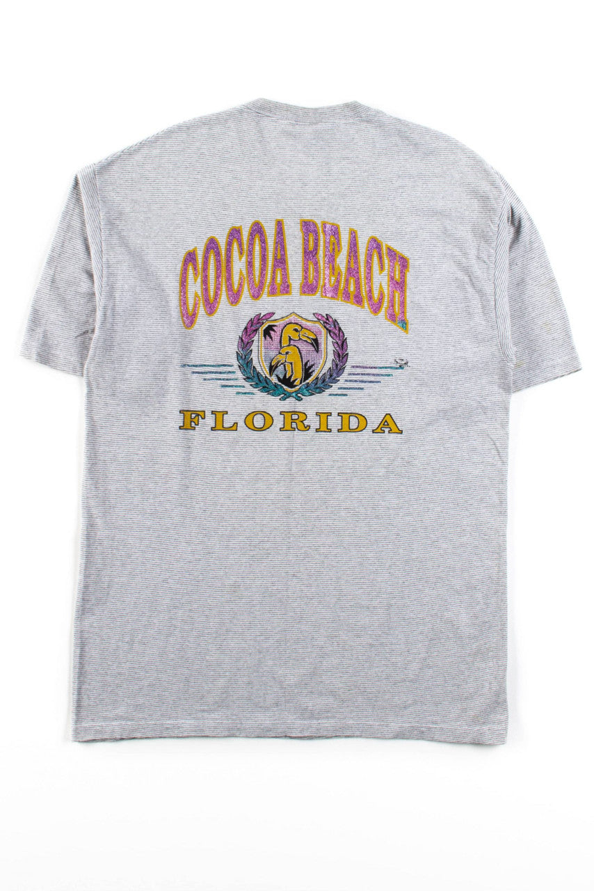 Vintage Striped Cocoa Beach Florida T-Shirt