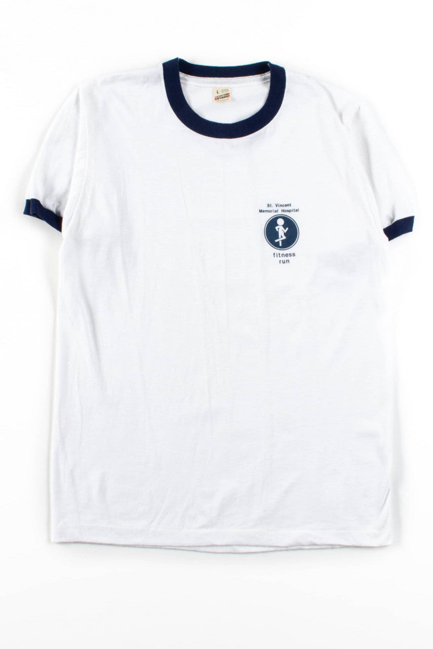 Vintage St. Vincent Memorial Hospital Ringer T-Shirt (1980s)