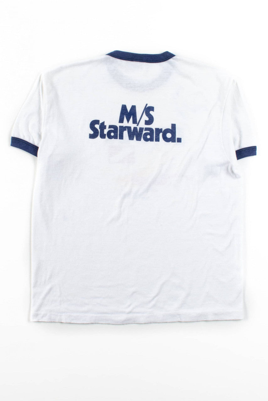 M/S Starward Dive In Vintage Ringer T-Shirt (1980s)