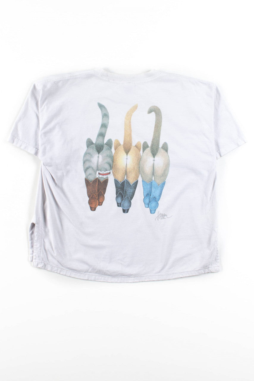 Vintage Cowboy Cats T-Shirt (1996)