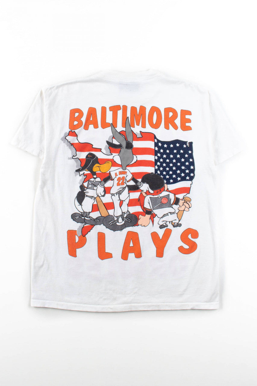 Vintage Baltimore Orioles Looney Toons T-Shirt (1994)