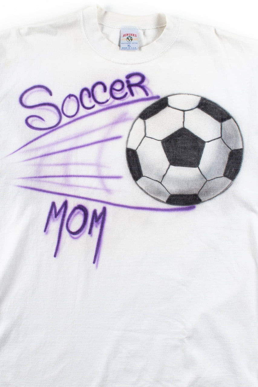 Vintage Airbrushed Soccer Mom T-Shirt