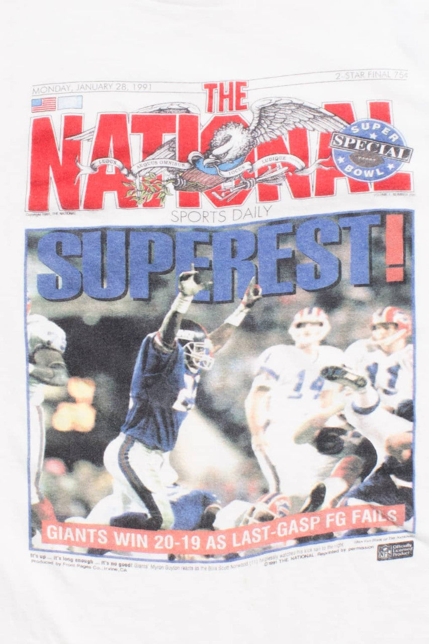 Vintage Newspaper Cover 'Giants Win' T-Shirt (1991)