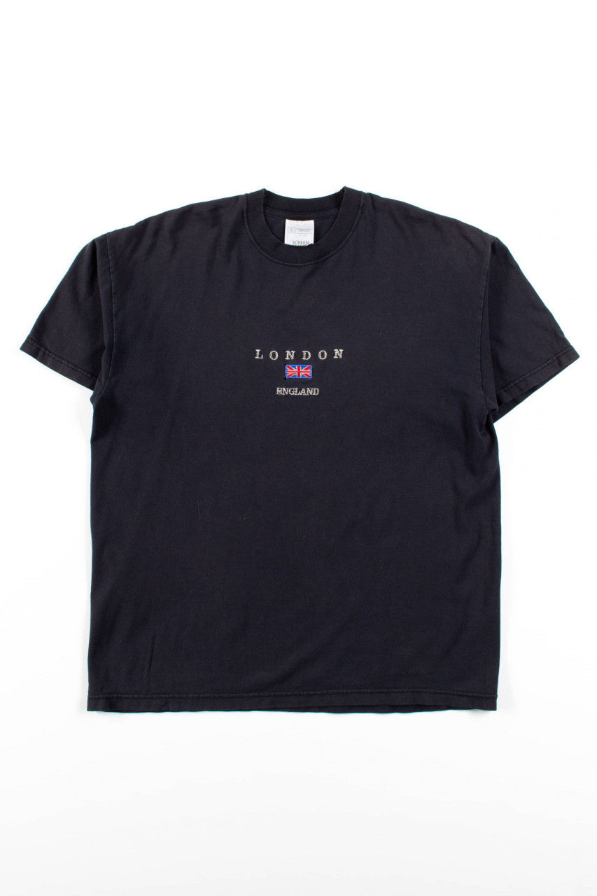 Vintage London England Embroidered T-Shirt