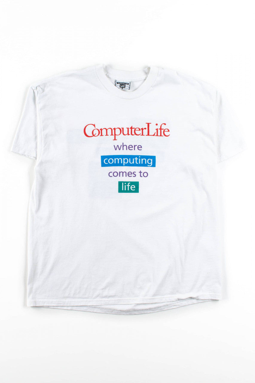 Vintage 90s Computer Life T-Shirt