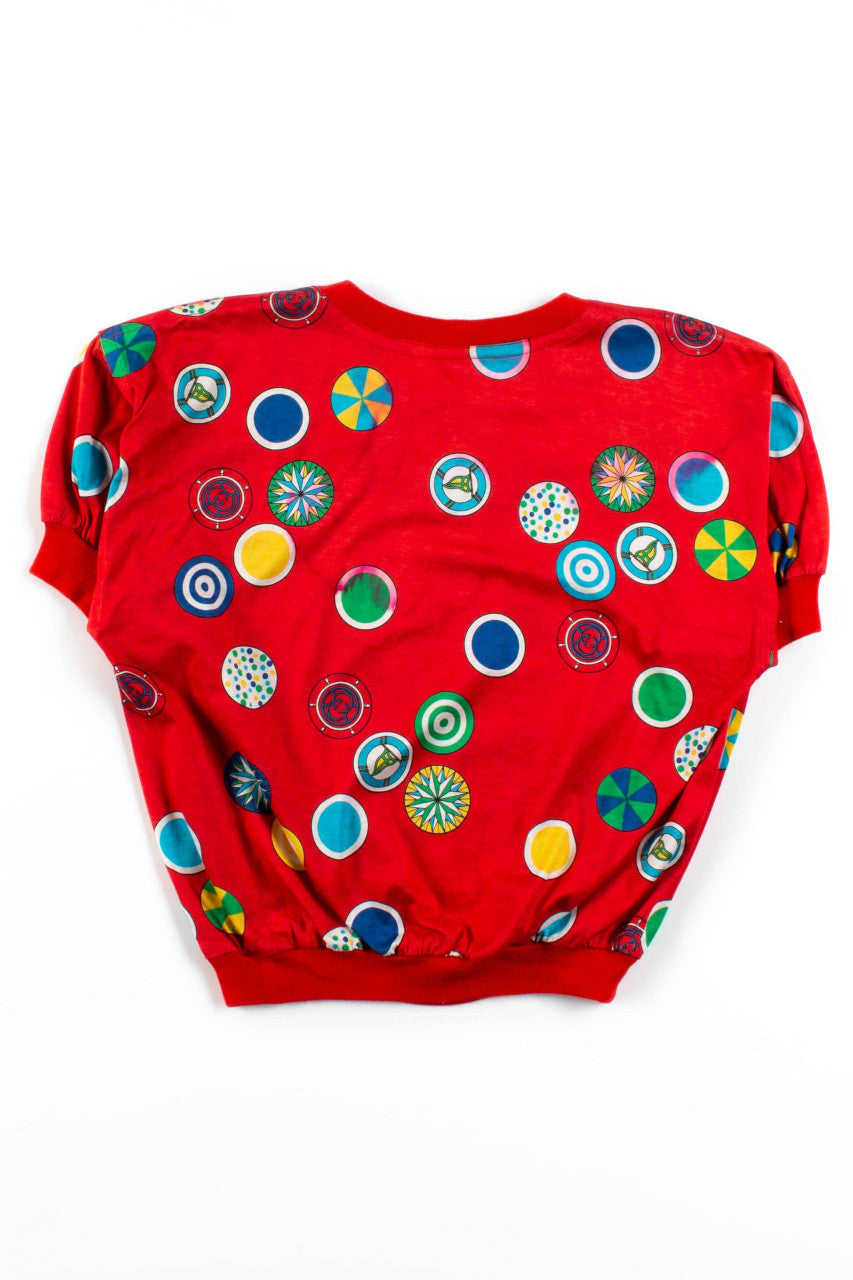 Vintage Gucci Circles Short Sleeve Top
