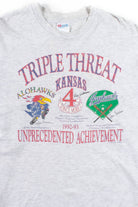 Vintage Kansas Jayhawks Triple Threat Long Sleeve T-Shirt (1993)