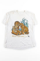 Vintage WWF Help Us Survive T-Shirt (1989)