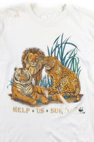 Vintage WWF Help Us Survive T-Shirt (1989)
