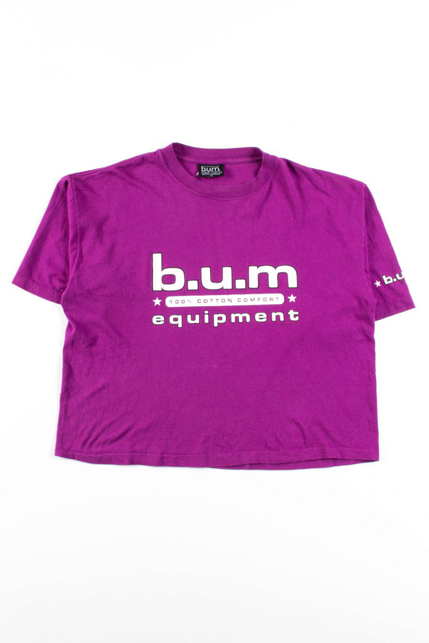 Vintage b.u.m. Equipment Cropped T-Shirt (1993)