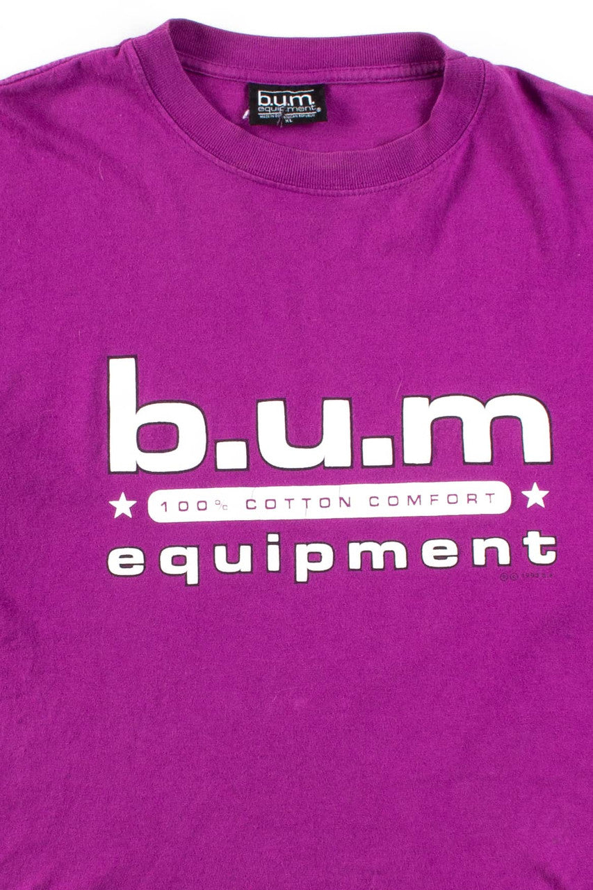 Vintage b.u.m. Equipment Cropped T-Shirt (1993)