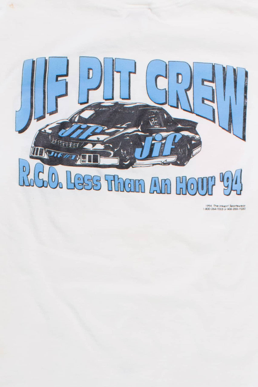 Vintage Jif Peanut Butter 'Pit Crew' T-Shirt (1994)