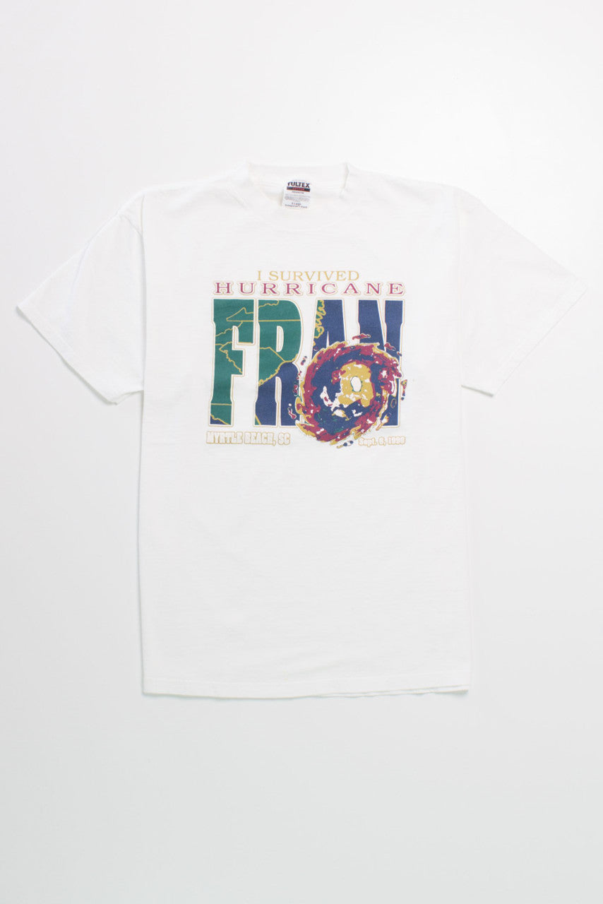 Vintage 'I Survived Hurricane Fran' T-Shirt (1996)