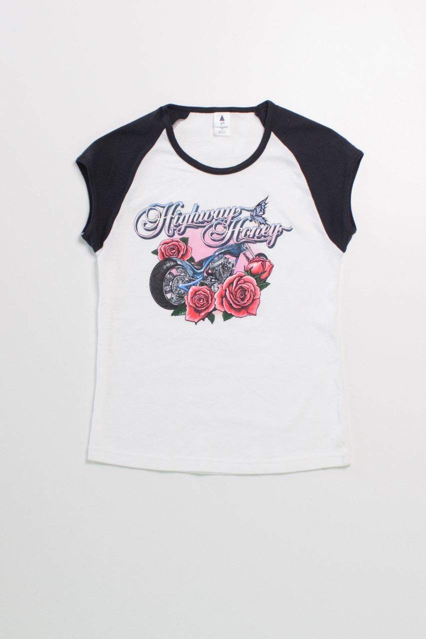 Vintage 'Highway Honey' Baby Tee' (1990s)