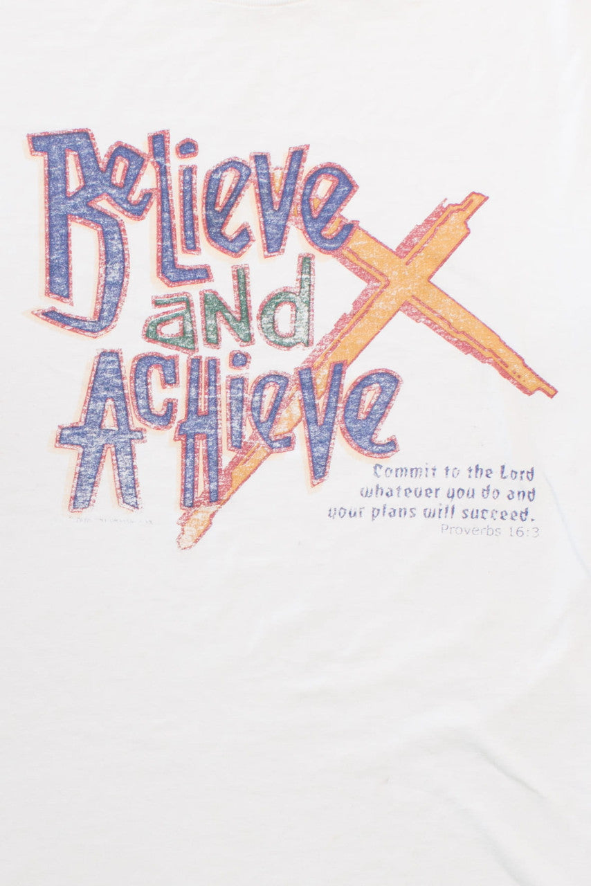 Vintage 'Believe and Achieve' T-Shirt (1990s)