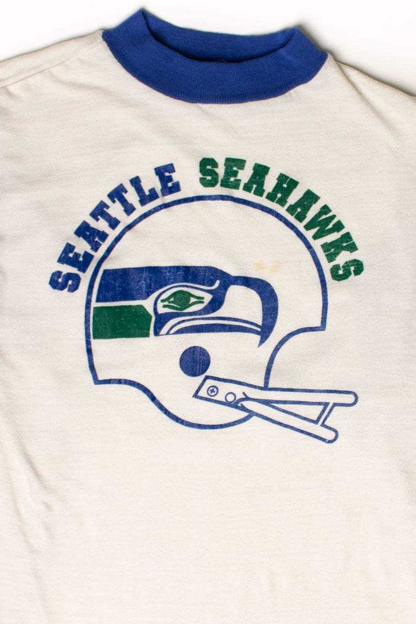 Vintage Seattle Seahawks Long Sleeve Kids T-Shirt (1980s)